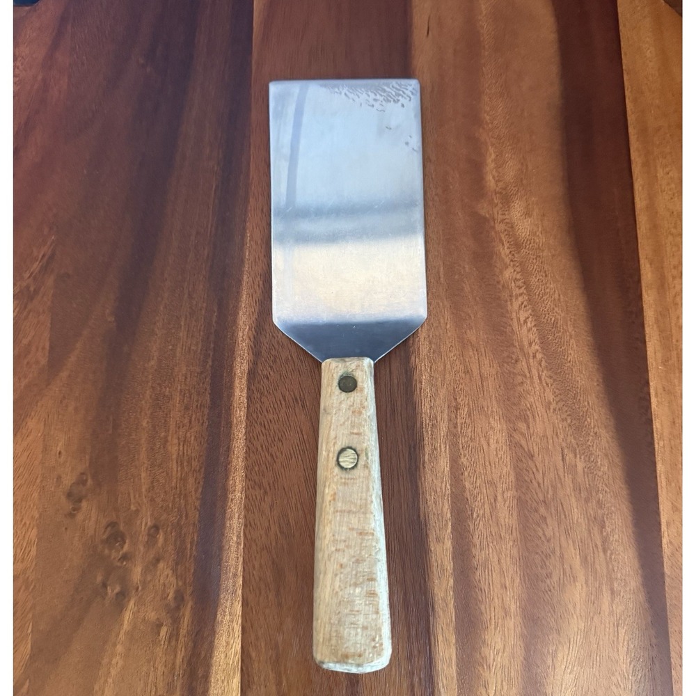 Ontario‎ Knife Co Military Stainless Steel Spatula Wood Handle USA 10.5"